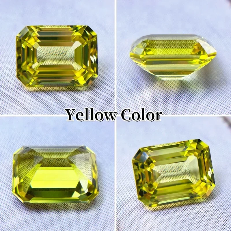 

New Lab Grown Sapphire Emerald Shape High-quality DIY Charms Jewelry Rings Earring Making Main Materials Selectable AGL Certific