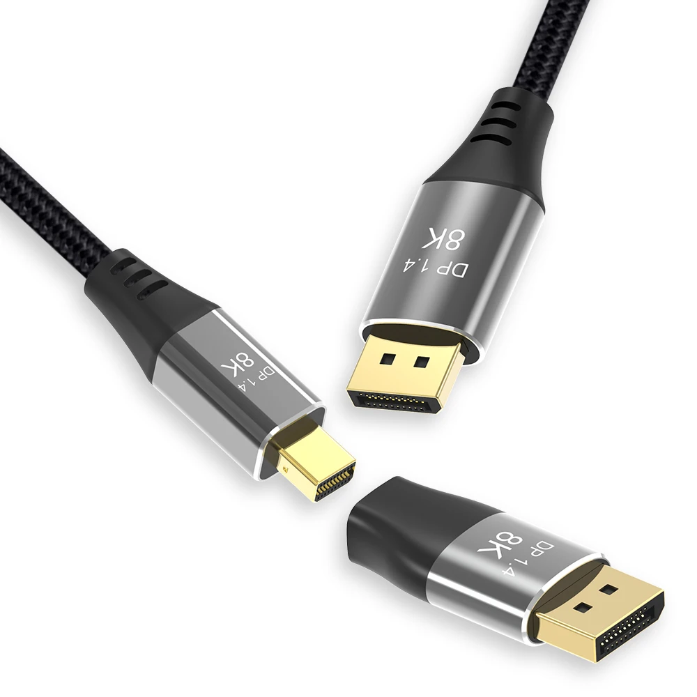 16K Mini DisplayPort zu DisplayPort Kabel DP2.1 Adapter 54Gbps 8K@60HZ 4K@120HZ Mini DP zu DP Bidirektional für Gaming Laptop – Detail 7