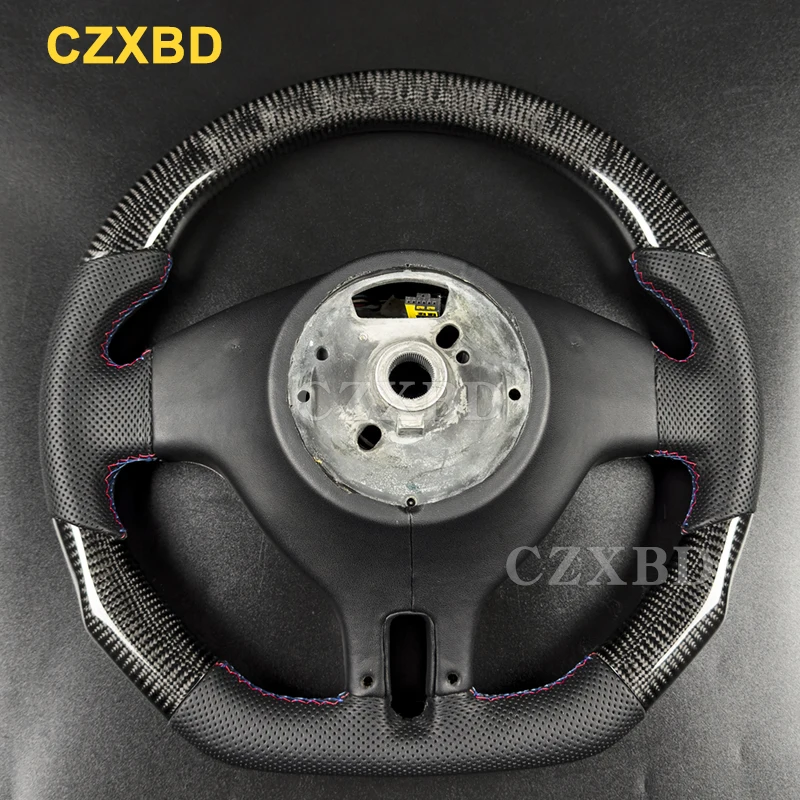For BMW E46 330Ci Real Carbon Fiber Steering Wheel High Quality Leather Sport Wheel Customizable