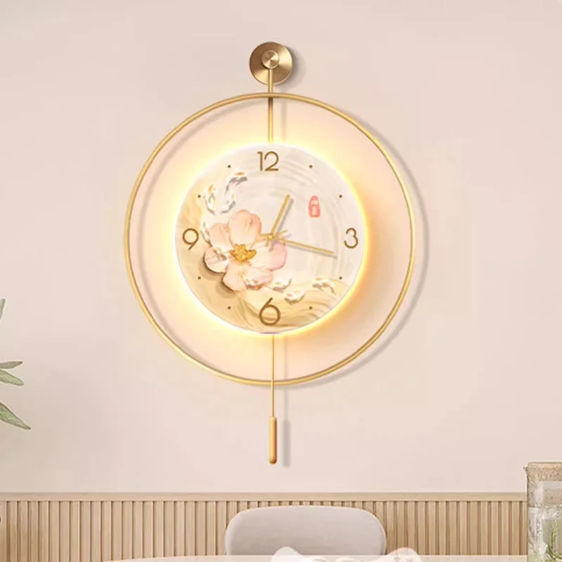 Minimalist Round Wall Clocks Digital Kitchen Modern Aesthetic Wall Clocks Led Bedrooms Orologio Da Parete Living Room Decoration