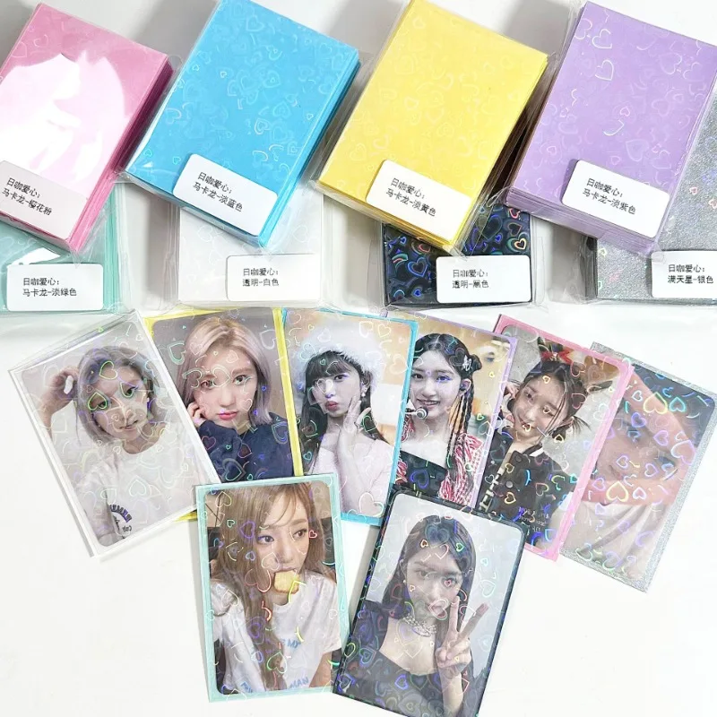 50pcs/pack Colored Korean Toploader Idol Photo Card Holder 3 Inch Photocard Sleeves Photo Anti-scratch Card Protective Case