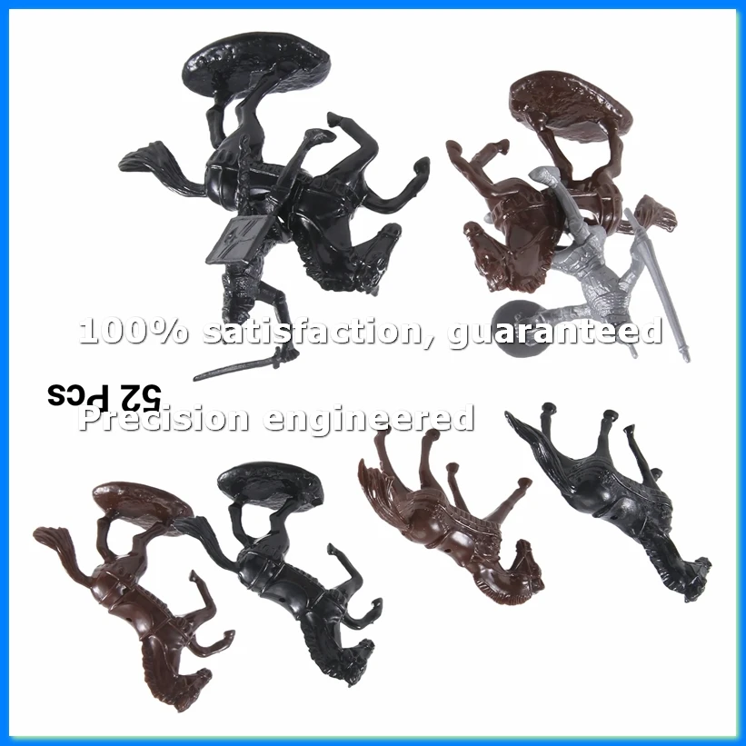

52 Pcs/Bag Medieval Cavalry War Horse Model Roman Ancient Medieval Warrior Model Toys-SPMI