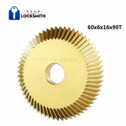 XCAN 1pc 60x6x16mm 90 Denti HSS Chiave Duplicata Macchina Seghe Lama Misura su Defu 238BS 2AS Chiave Copia Macchina Pezzi di Ricambio Cutter