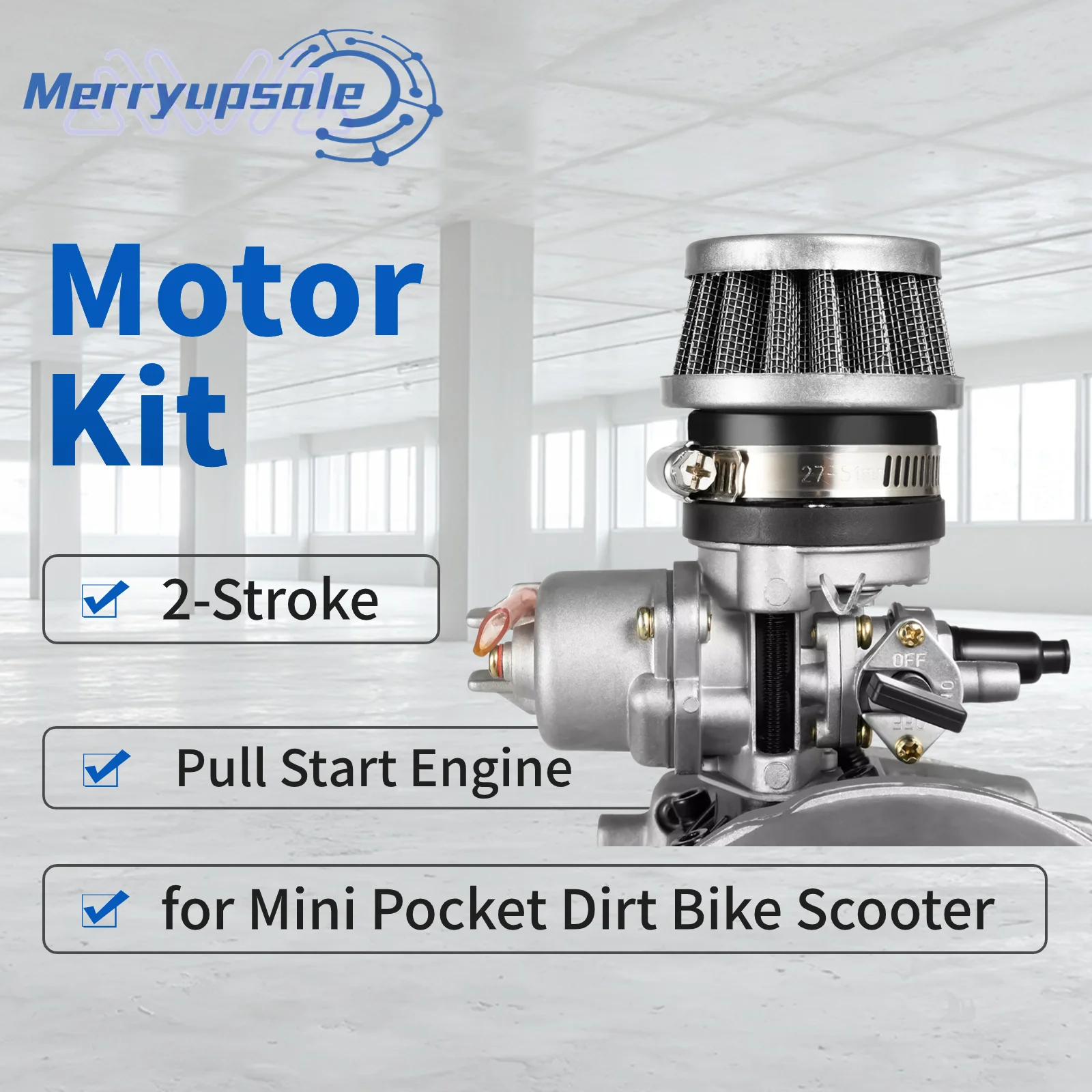 2 Stroke 49CC Pull Start Motor Engine Kit For Pocket Mini Dirt Bike Scooter ATV