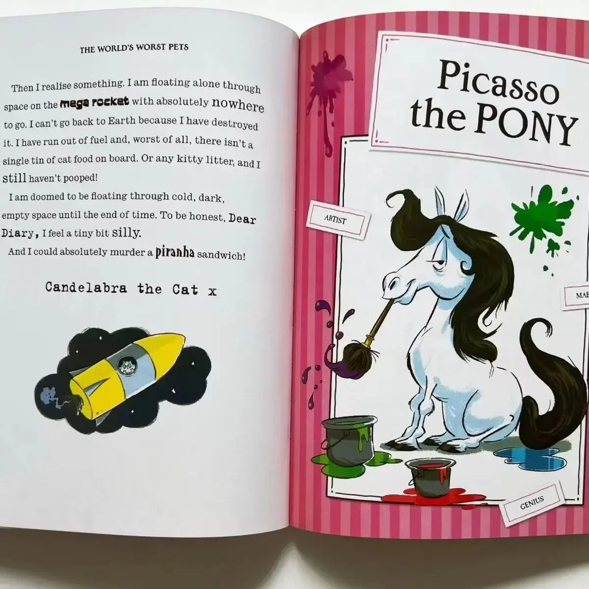 6 كتب/مجموعة إصدار ديفيد ويليامز الملون من رواية الفكاهة الابتدائية للأطفال الأسوأ في العالم 6 كتب مجلدات #4