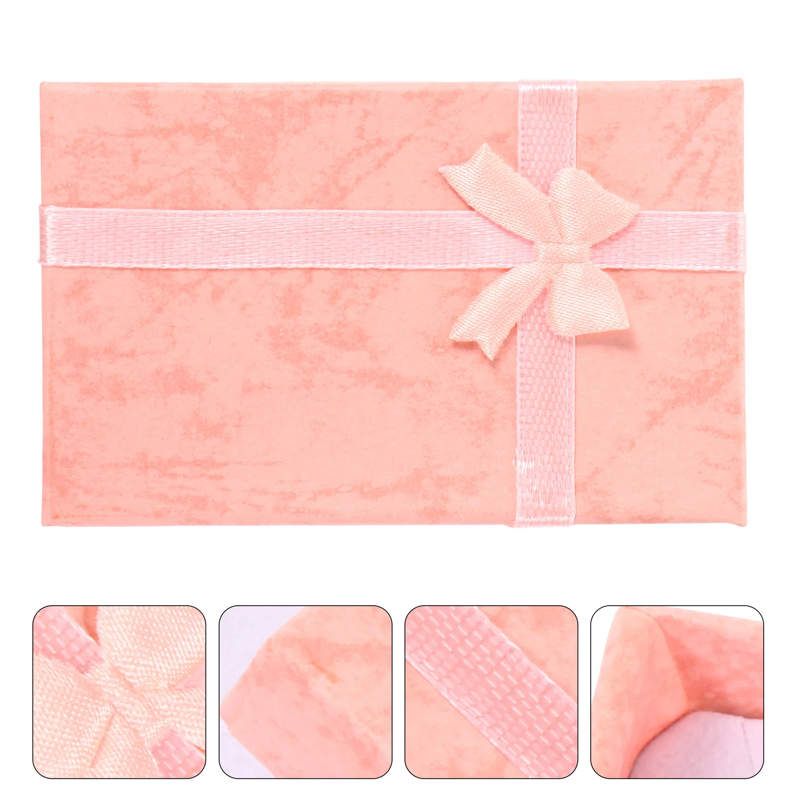 

6Pcs Jewelry Storage Box Cardboard Bowknot Lid Gift Packaging Box Small Present Case Wedding Birthday Party Treat