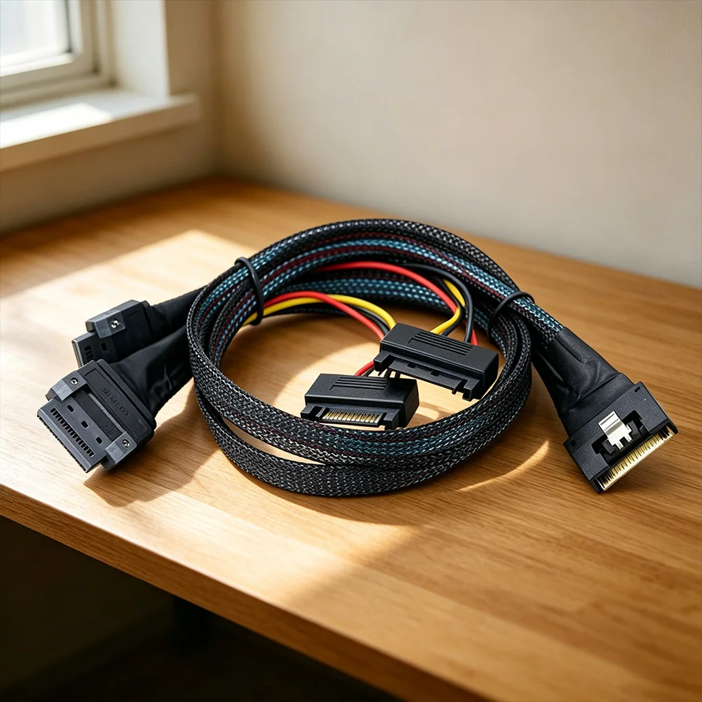 cable-pcie-slimline-sff‑8654-8i-a-dual-gen‑z-1c-anti-conexion-incorrecta-cubierta-completa-posicionamiento-con-orificios-para-tornillos-50cm-80cm-para-servidor-nvme-raid