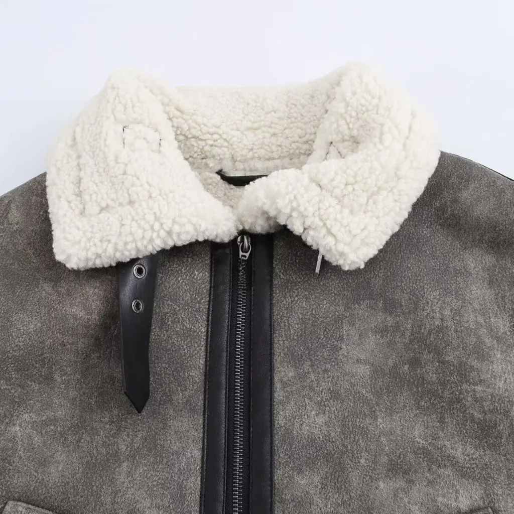 겨울 패션 조커 루즈 양면 재킷 코트 유럽 미국 스타일 캐주얼 여성용 아우터웨어