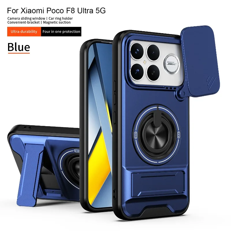 Stoßfeste Panzerhülle für POCO F8 Ultra F8pro, magnetische Abdeckung für Magsafe-Ringhalter, Rückschale für Redmi K90 Pro Max