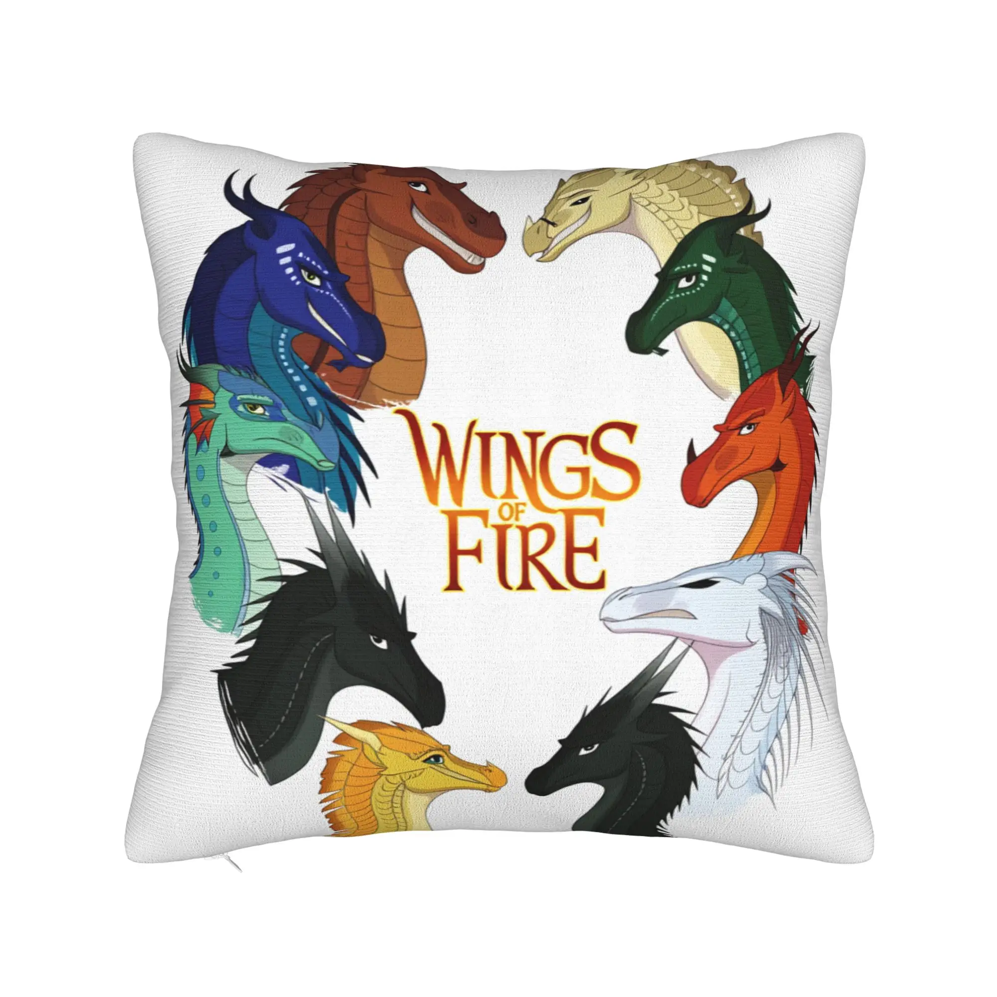 Pillow Cover Wing of fire all dragon Design Cushion Cover  Funny Pillow Case For Sofa Bedroom Home Decor Pillowcases