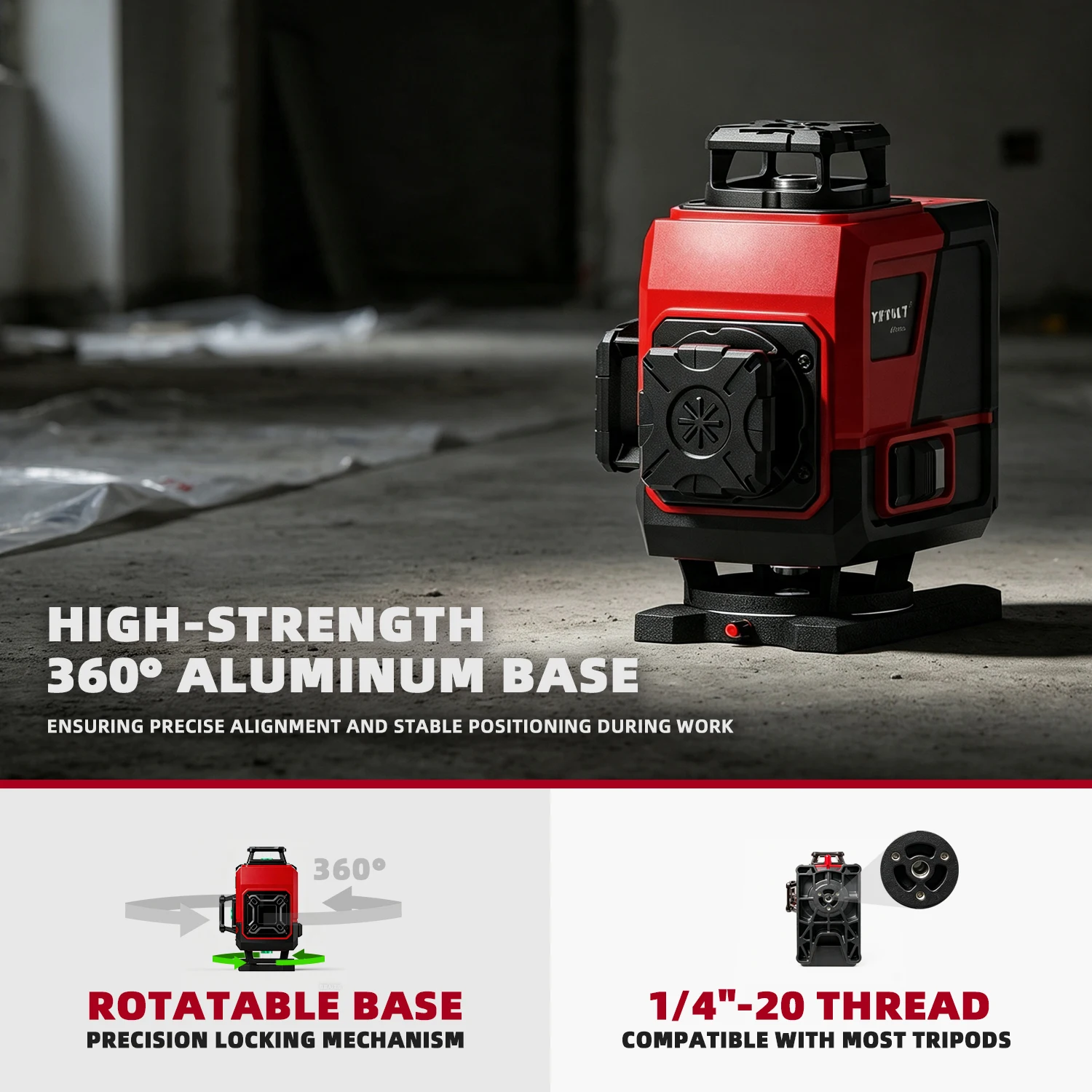 YEVOLT セルフレベリング 4D レーザーレベル 4x3 - Laser Level 16 Lines 4D Green のレビューと価格
