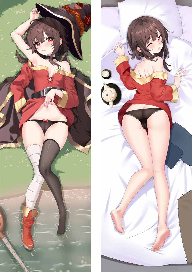 Anime błogosławi piękny świat Megumin Cosplay Dakimakura poszewka na poduszkę przytulanie rekwizyt ciała