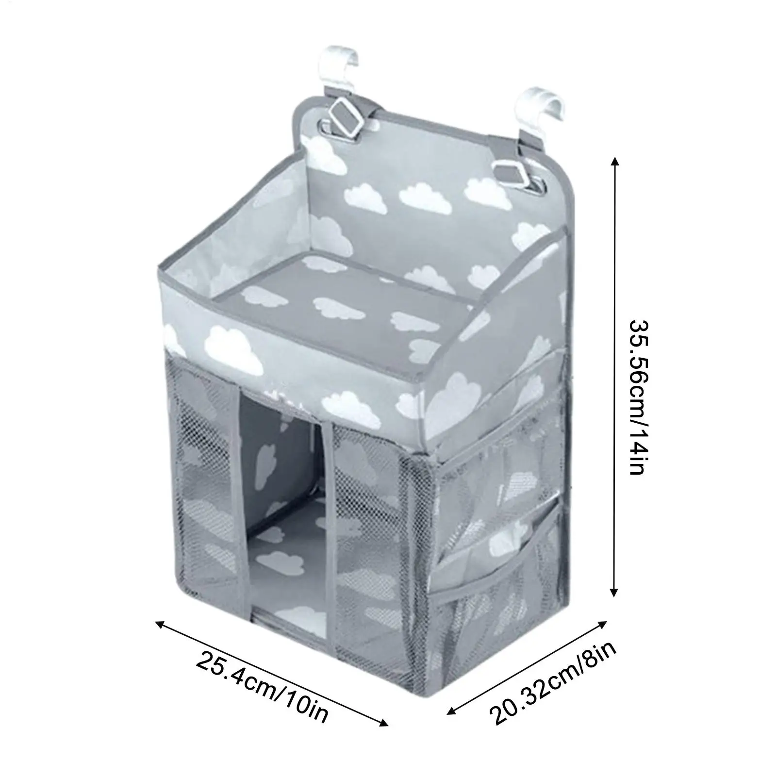 منظم حفاضات الأطفال مقاوم للماء وقابل للتعديل ومتعدد الجيوب وتخزين ثابت لأسرة الأطفال وحامل حفاضات الأطفال لحضانة باب الحائط