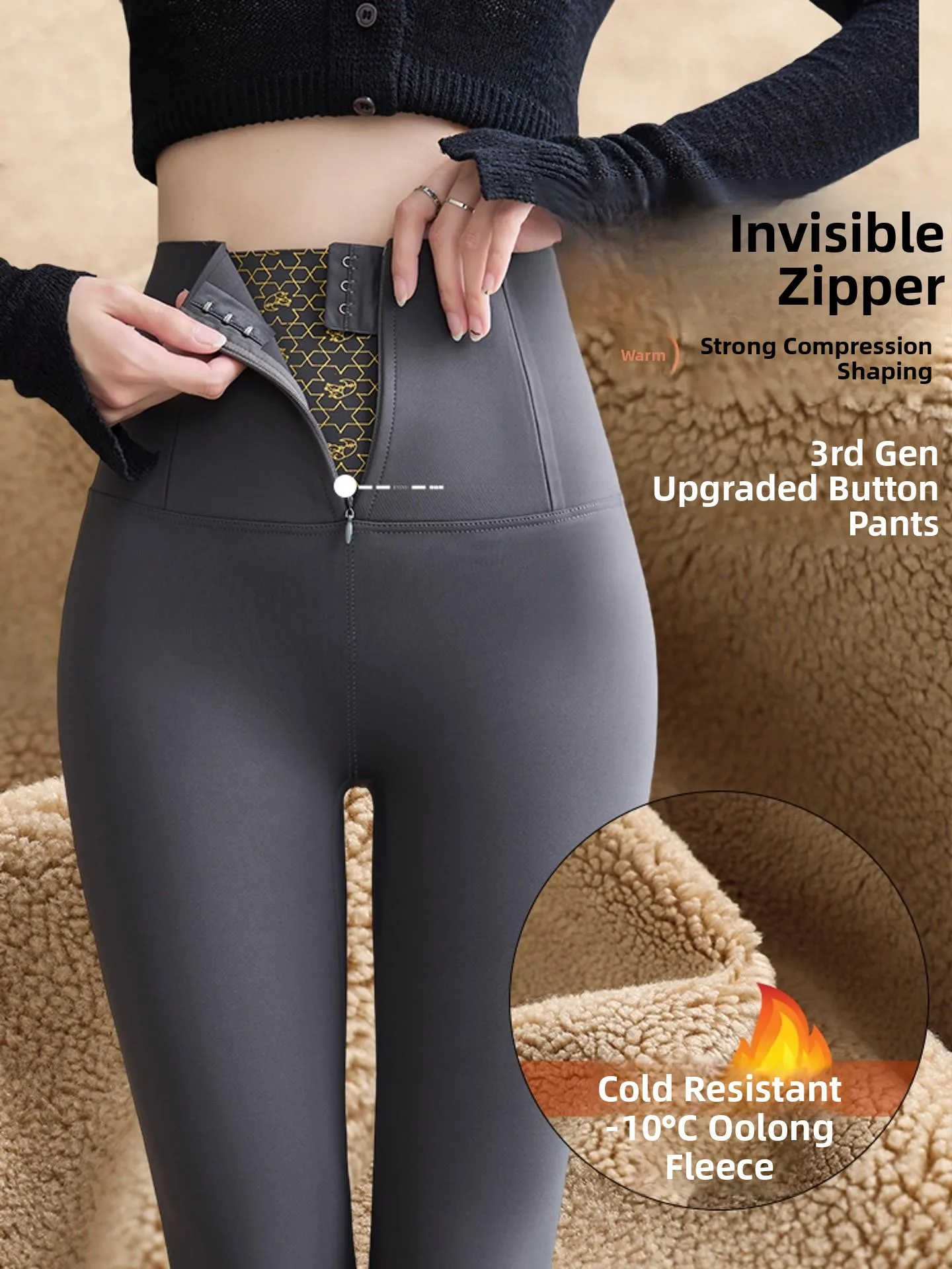 Pantalones de Yoga Thiened Fce de cintura alta, pantalones de piel de arca para mujer, pantalones de cadera para levantamiento de Abdomen, prendas de vestir exteriores de otoño e invierno