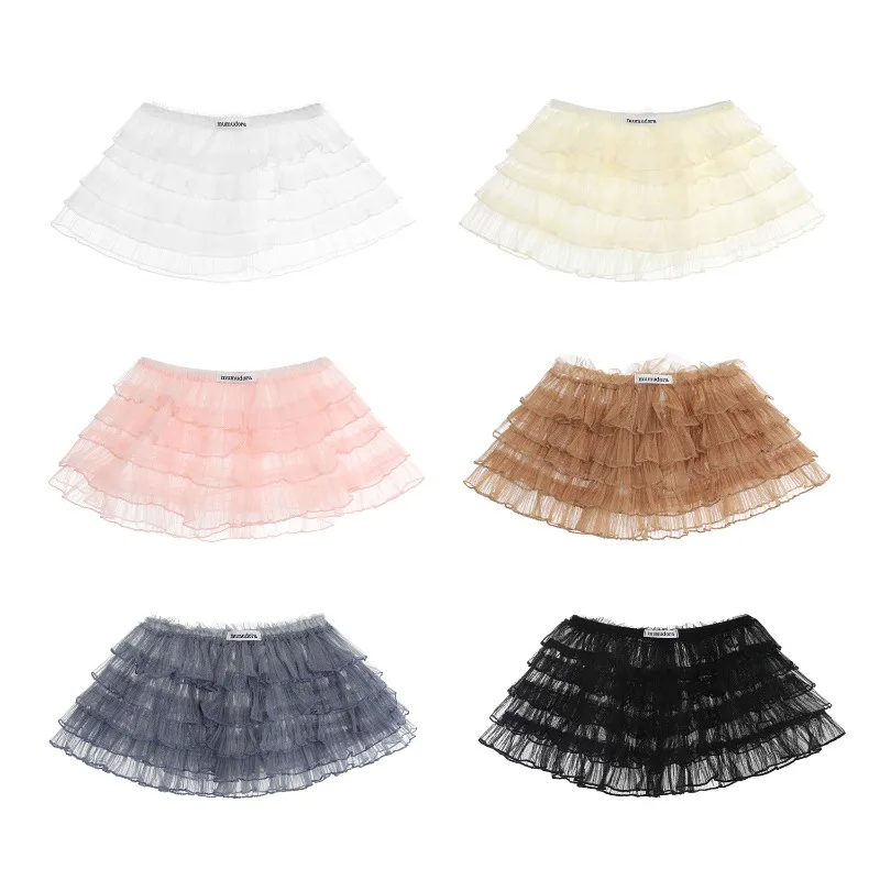 Korean New Children's Gauze Lace Layered Puffy Skirt, Short Versatile White Skirt Girls Clothing - view 5