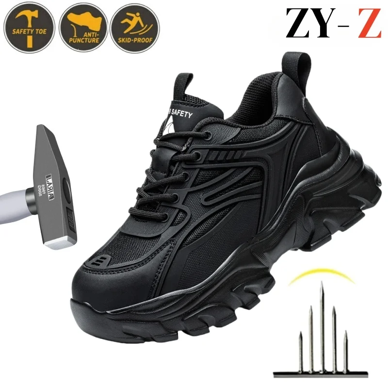Scarpe antinfortunistiche Scarpe da lavoro con punta in acciaio da donna Scarpe anti-sfondamento Anti-puntura Scarpe indistruttibili Stivali protettivi Scarpe industriali femminili