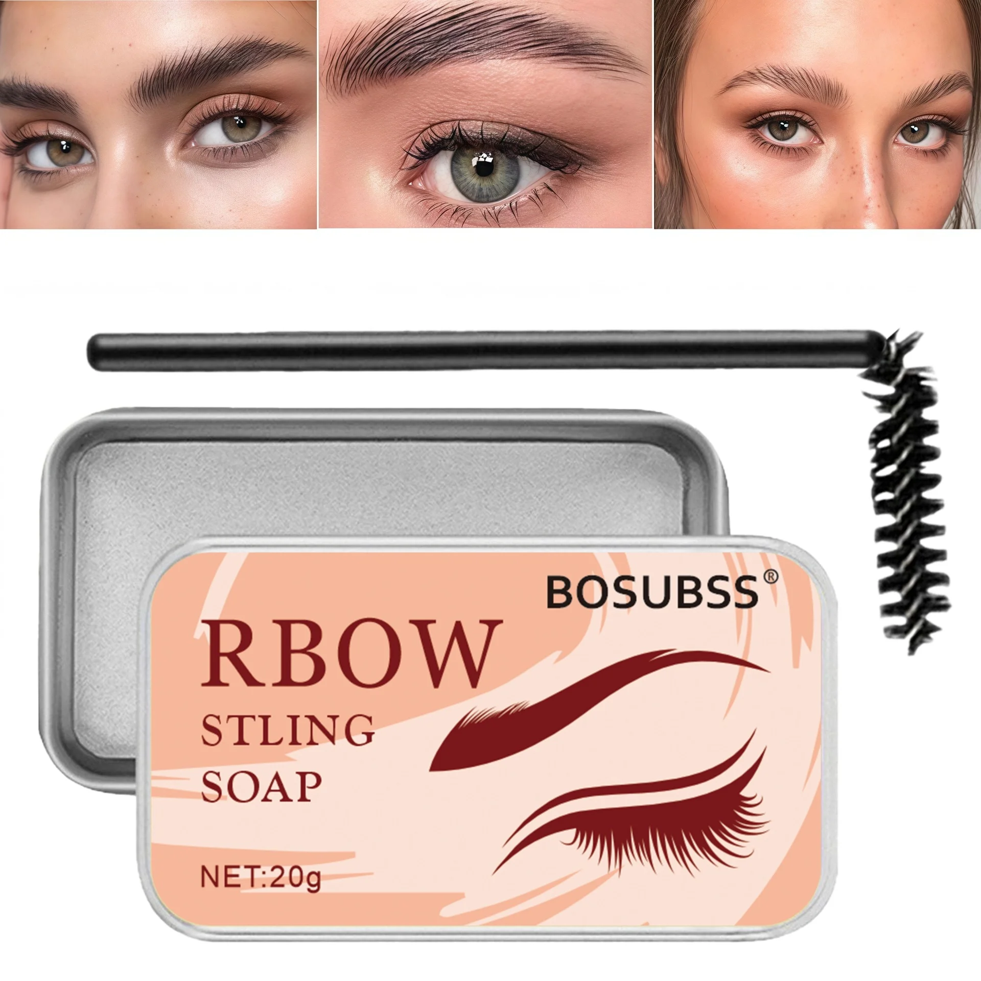 Gel para cejas transparente y liviano: cera transparente resistente al agua para formas naturales, sujeción duradera, no pegajosa, ideal para maquillaje diario