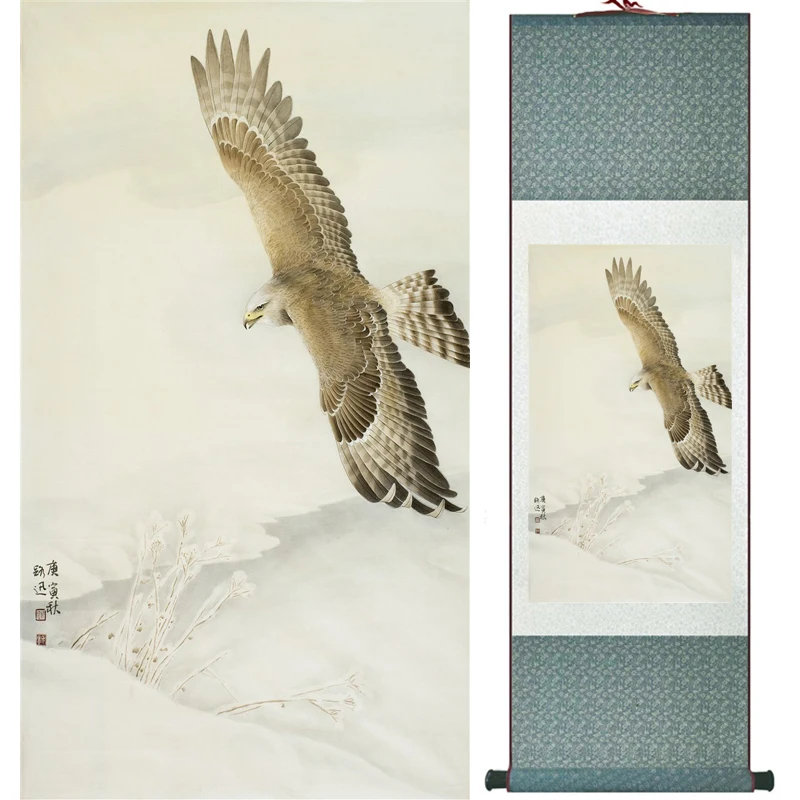 

Eagle painting Home Office Decoration Chinese scroll painting eagle on Pine tree painting eagle picture SCGS2017120321