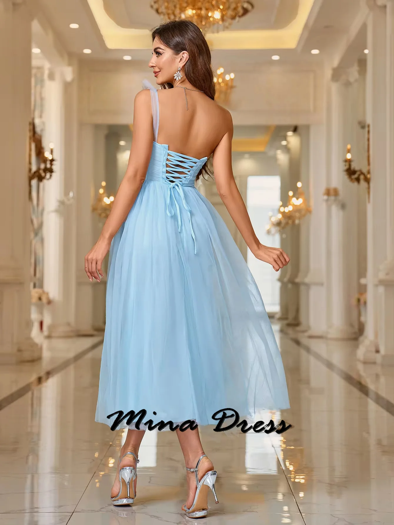 Mina One Shoulder Evening Dresses for Special Occasions Off the Shoulder Women Evening Dress Evening Dress Stylish Wedding Prom