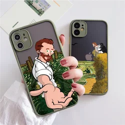 Van Gogh Art Starry Night Oil Painting Phone Case For iPhone 16 13 Mini 12 11 14 15 Pro Max XR XS 7 8 Plus SE20 Aesthetics Cover