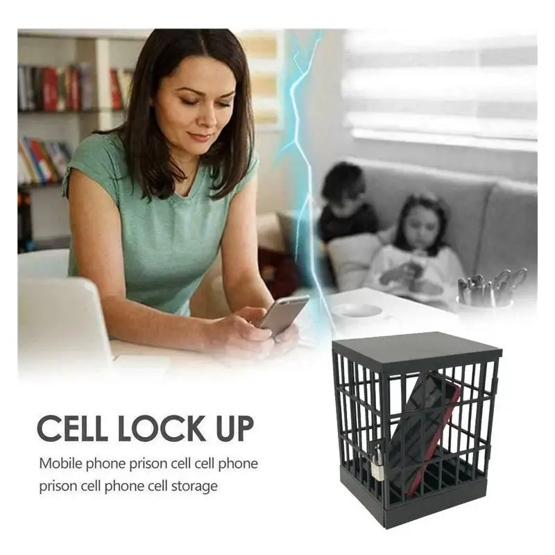 

Mobile Phone Jail With Timer Cell Phones Prison Lock Up Safe Smartphone Stand Holder Classroom Home Office Storage Gadget