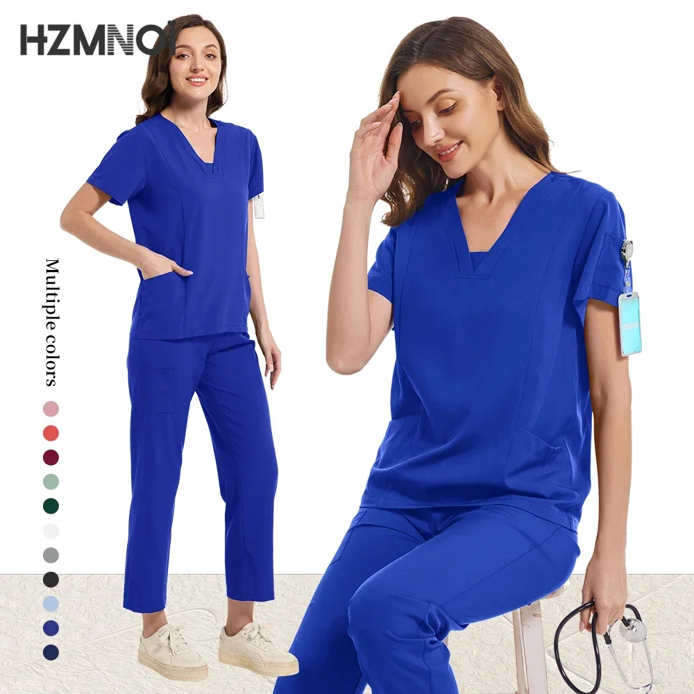 Medical Tops Pant Women Scrubs Uniforms Hospital Doctors Scrub Sets Nurses Accessories Dental Clinic Beauty Salon Workwear Suit