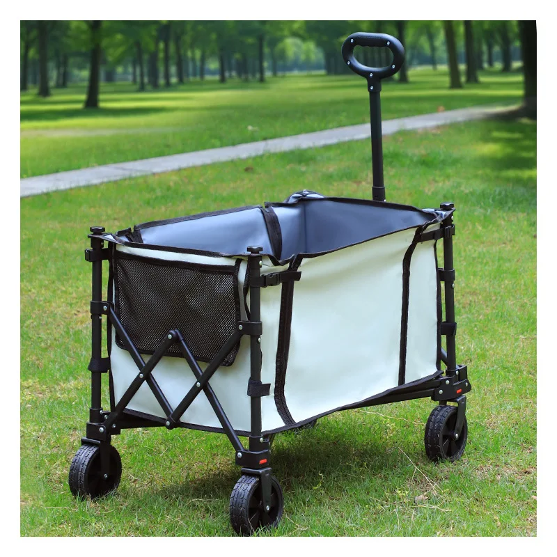 

Outdoor camping cart, foldable camping cart shopping camping trolley self-driving tour folding station wagon