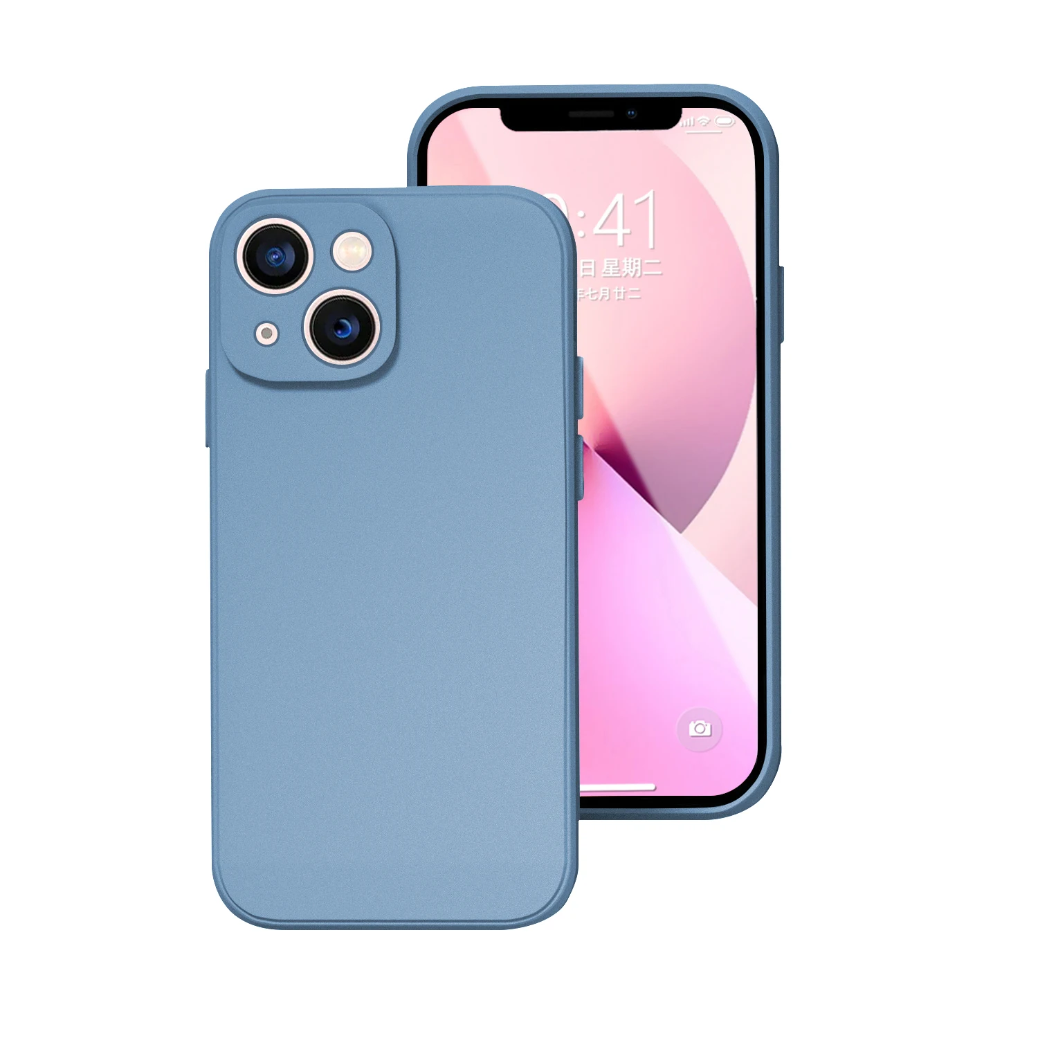 Handyhülle für iPhone 14 Plus 13 12 Mini 11 Pro Max Xs X Xr 7 8 Candy Color Square Liquid Silicone Soft Protector Back Cover – Detail 6