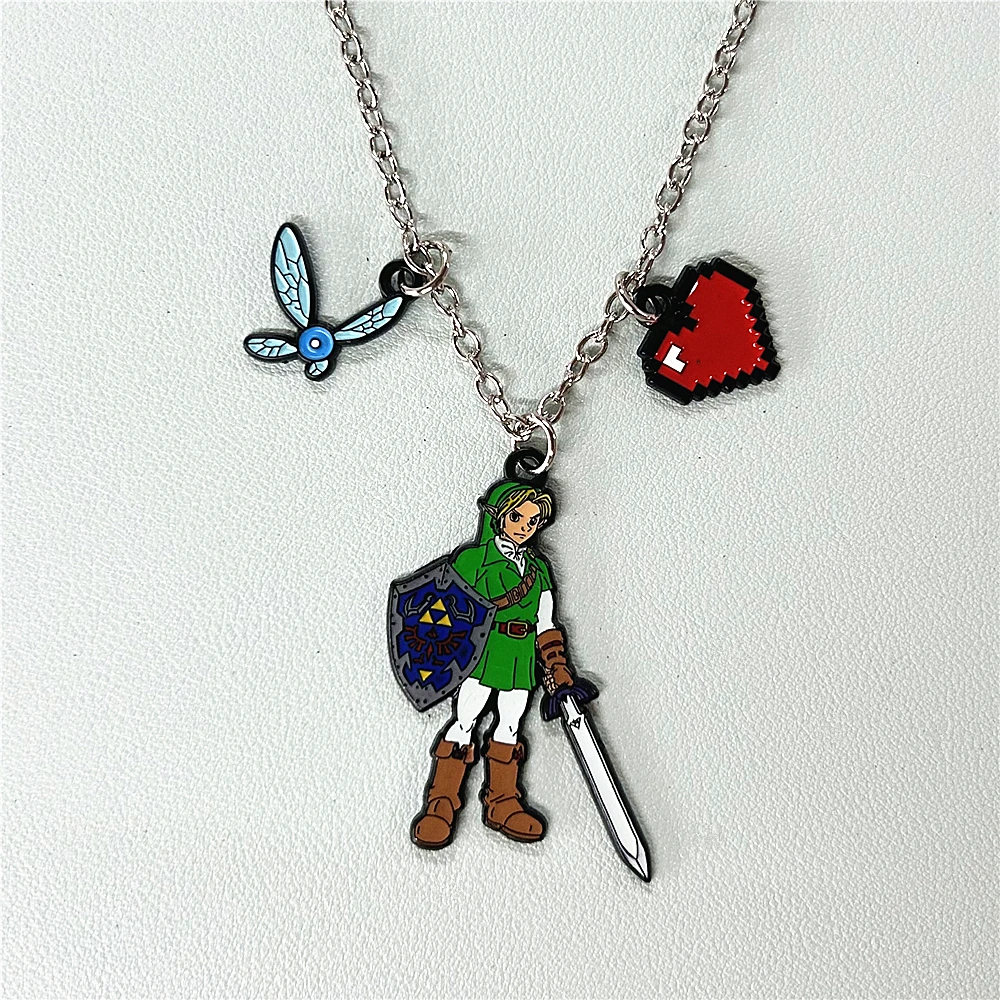 JYYH Classic Arcade Games Necklace Fashion Little Wings Metal Jewelry Small accessories Man Gift