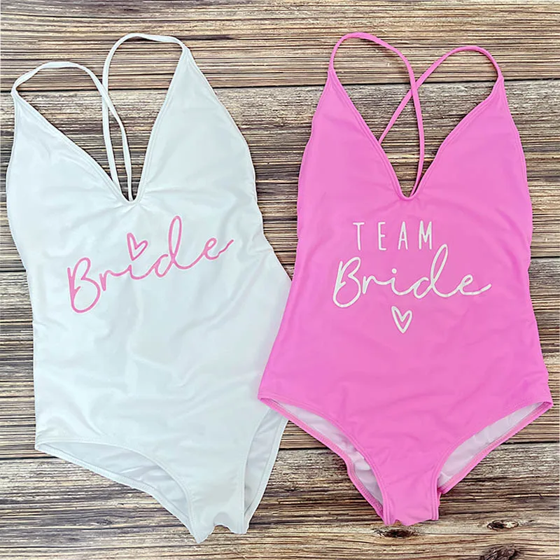 Addio Nubilato Costume Da Bagno Donna Intero Team Bride Per