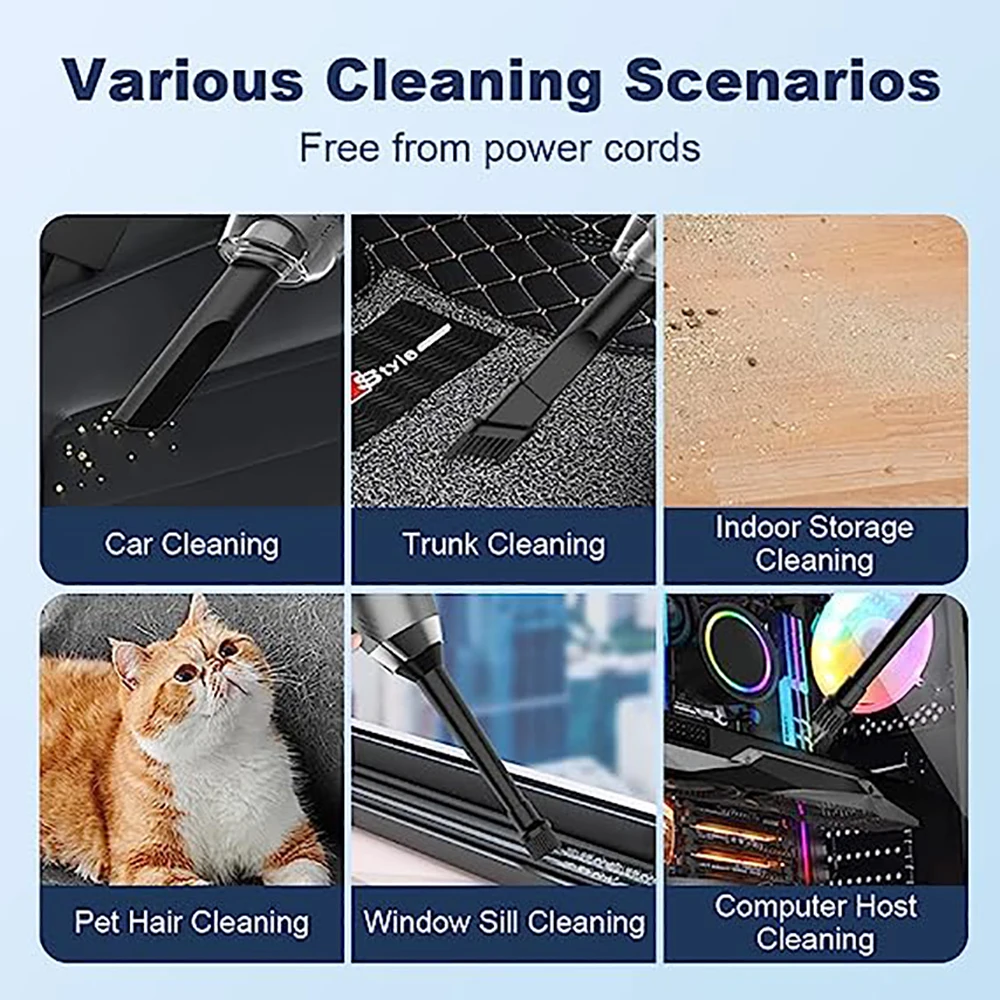 Powerful Wireless Portable Vacuum Cleaner for Home Cordless Car Floor Brush Suction Small Manual Vacuum Cleaner House Cleaning