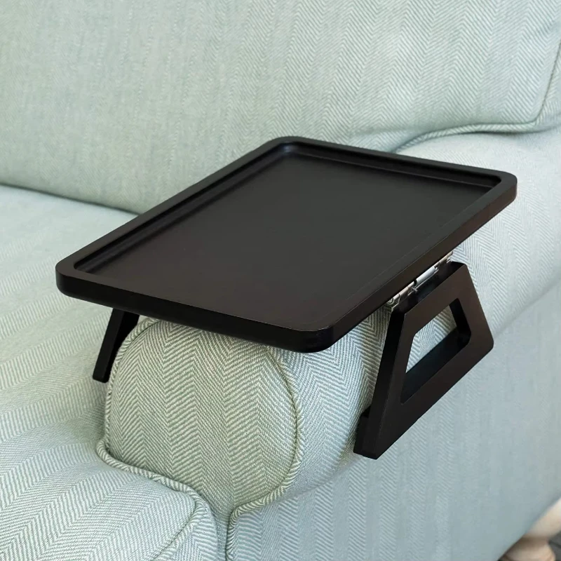 

for Living Room Comfort Clip-On Sofa Wooden Armrest Tray for Snacks Drinks Remotes Couch Arm Side Table Holder