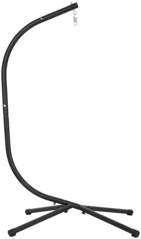 Hanging Hammock Chair Stand | Outdoor, Solid Steel, Heavy Duty Construction, C Stand Air Porch Swing, Stand Only