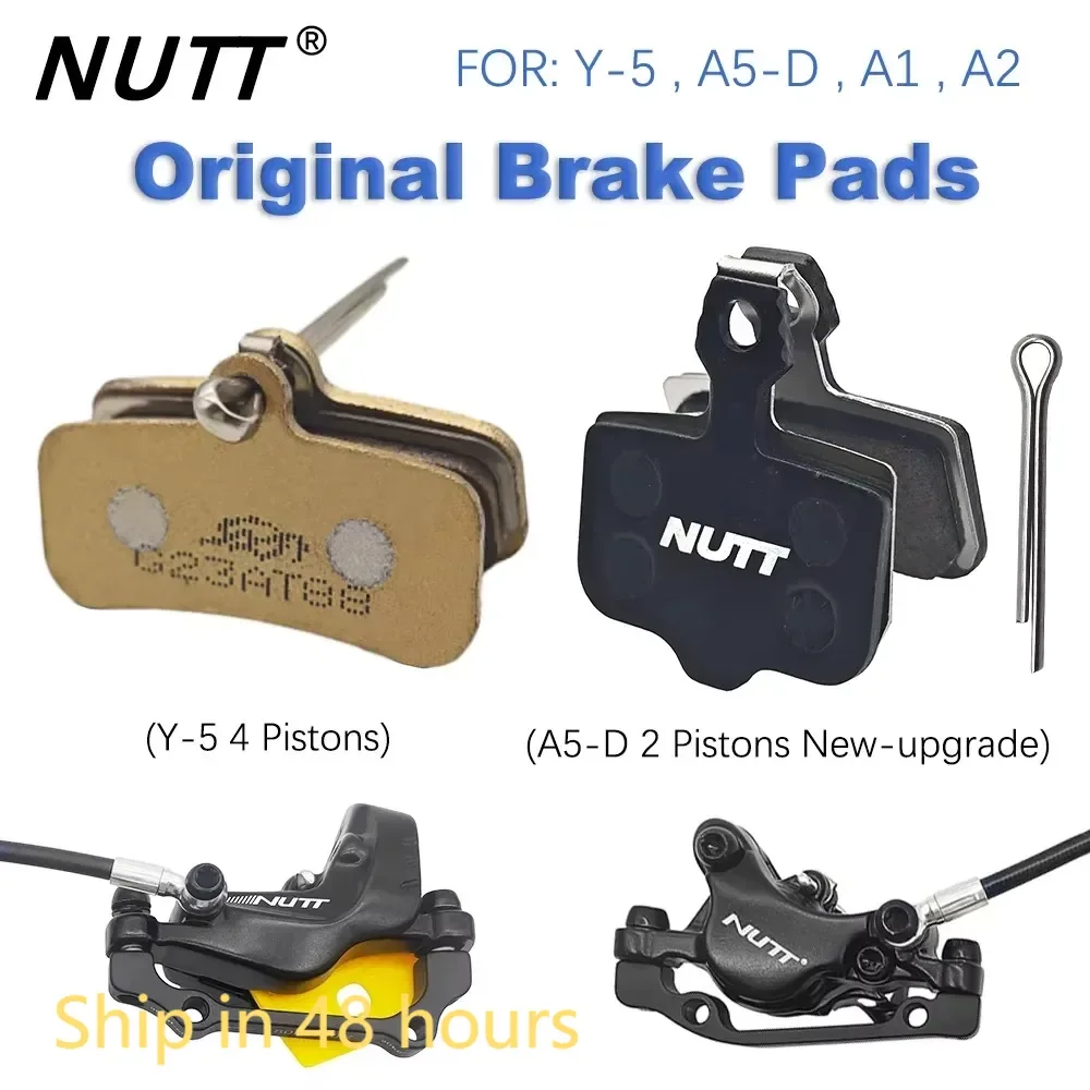 NUTT 2/4 Pistons Y-5 A5-D Brake Pads Ceramics Hydraulic Disc Brake For MTB Electric E-Bike Scooter Caliper Parts