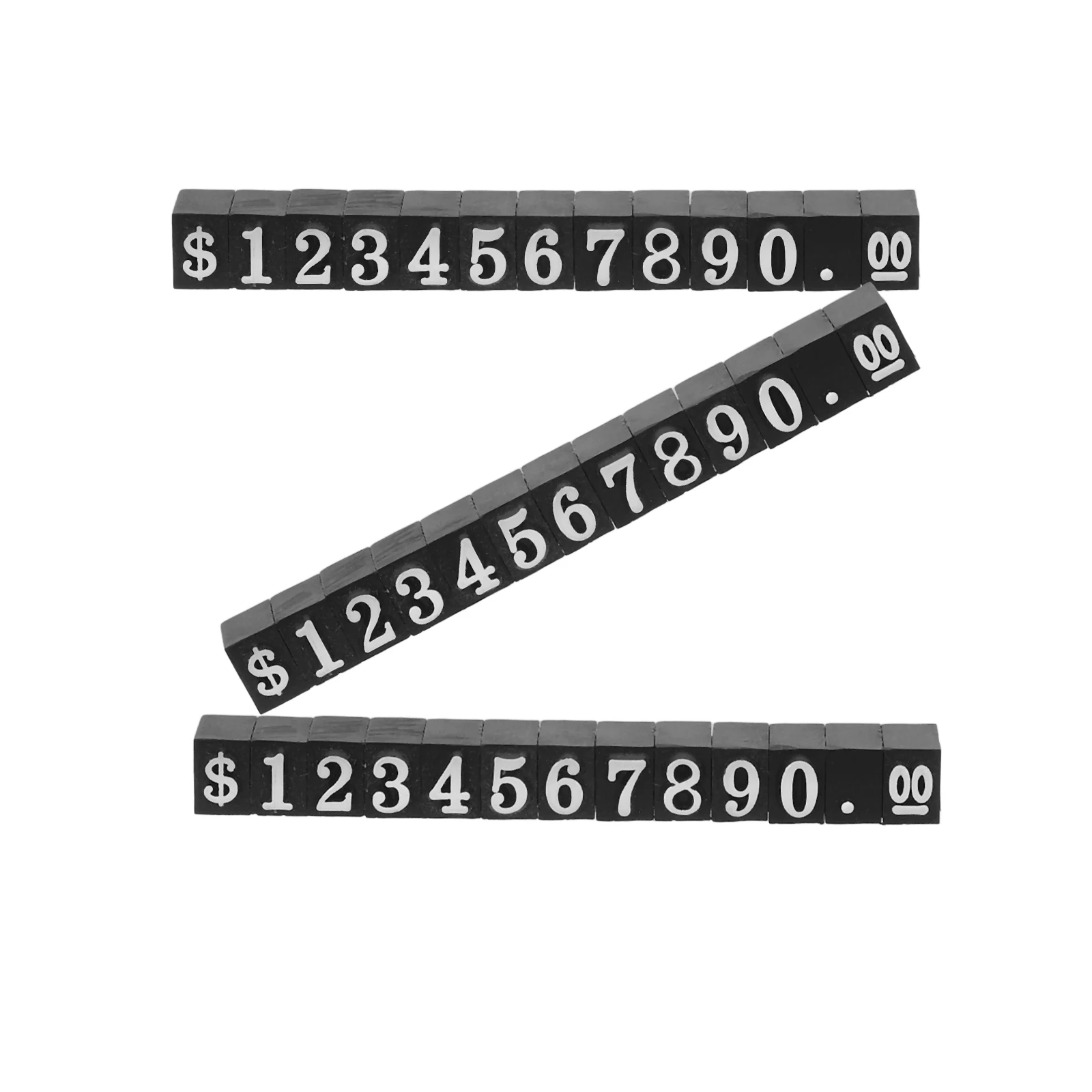 

3pcs Digital Price Jewelry Sticker Display Stand Cube Signage Display Plastic Counter Stand Label Pricing Signs Number Block