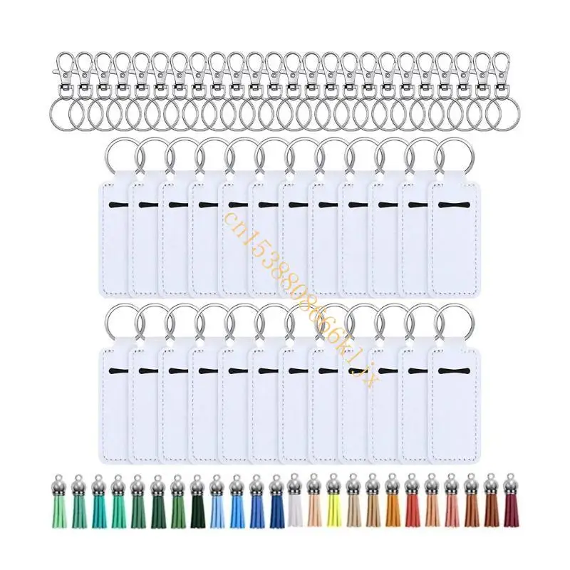 

Keychains Set Includes 24Pcs Silver Lobster Clasp 24Pcs Lip Holder Keychains 066C