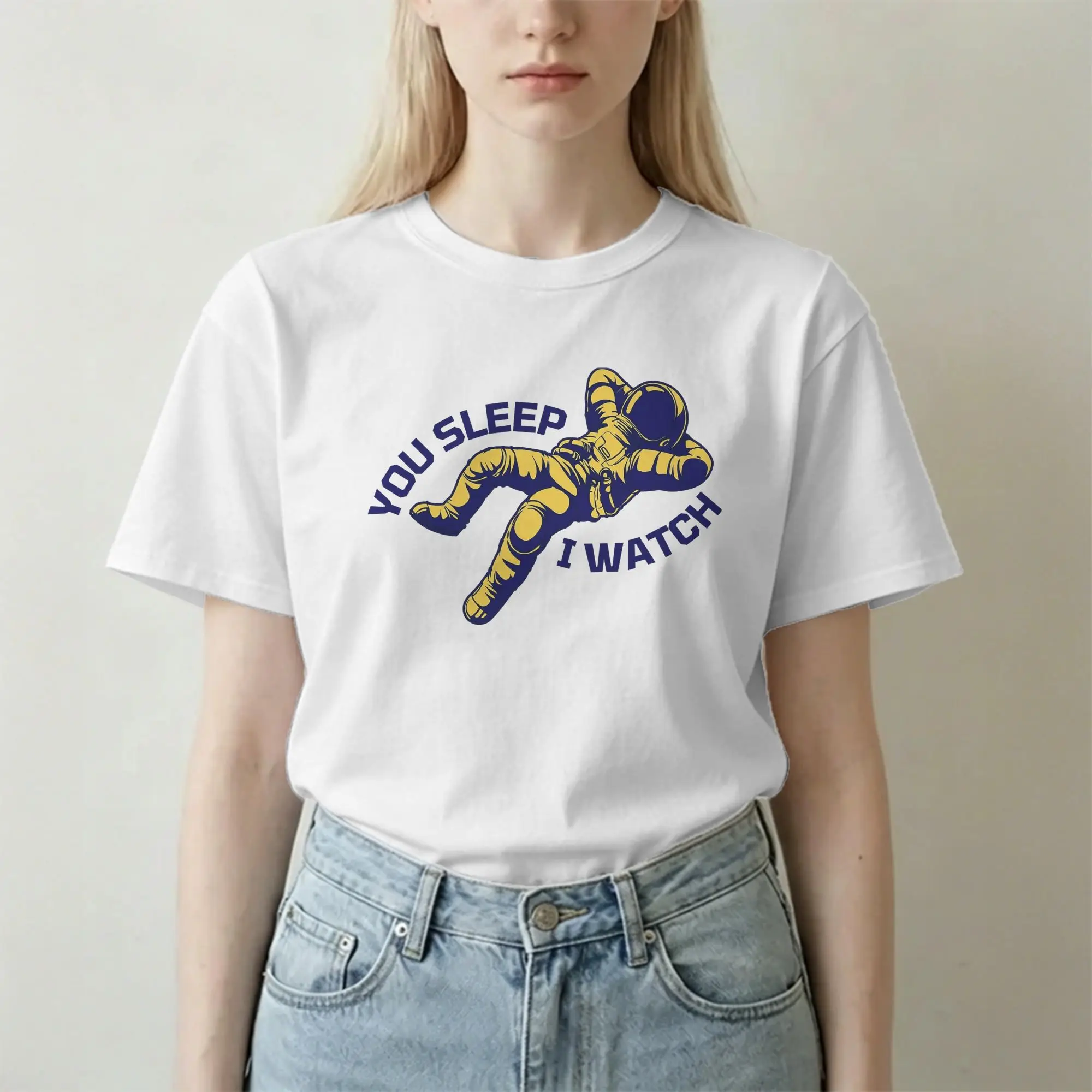 Camisetas Unissex You Sleep I Watch Project Hail Mary, Camiseta de Manga Curta com Gola Redonda, 100% Algodão, Tamanhos Grandes