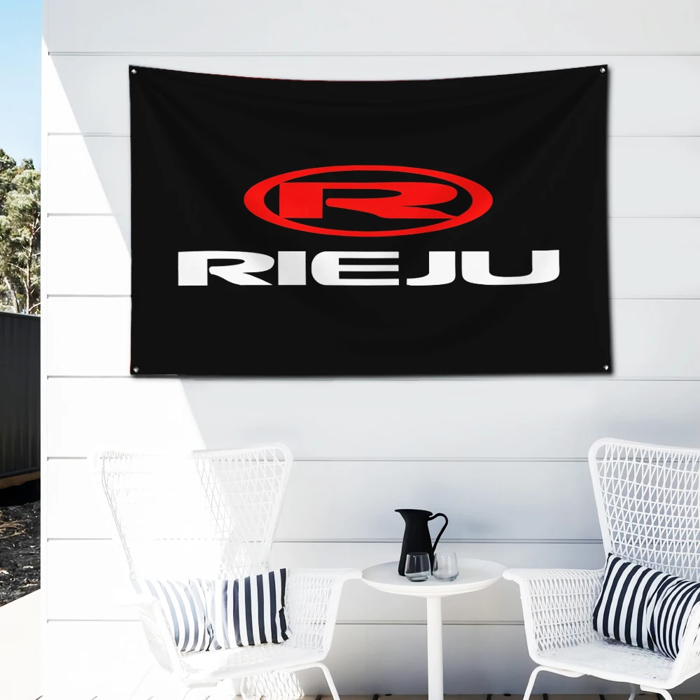 3x5 Ft Motorcycle Manufacturer Rieju Flag Polyester Digital Printing Banner for Wall Art Out Door Decoration With Brass Grommets