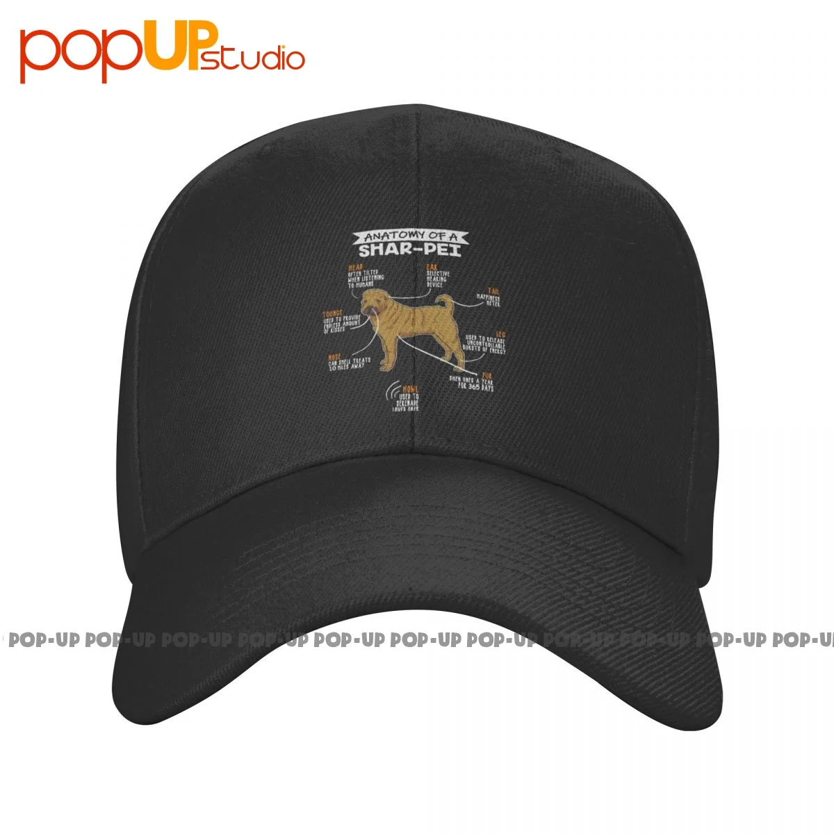 Print Anatomy Of A Sharpei Dog Peaked Caps Trucks Hat Hot Deals Streetwear Baseball Cap