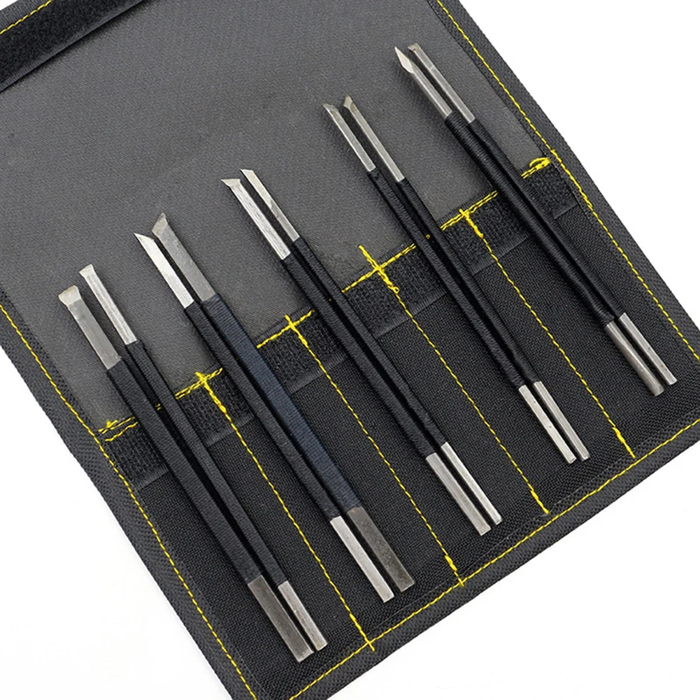 Art Carving tools Craft Lettering Wood Seal 10Pcs/set Carved Engraving High carbon steel Kit Lovers Students New