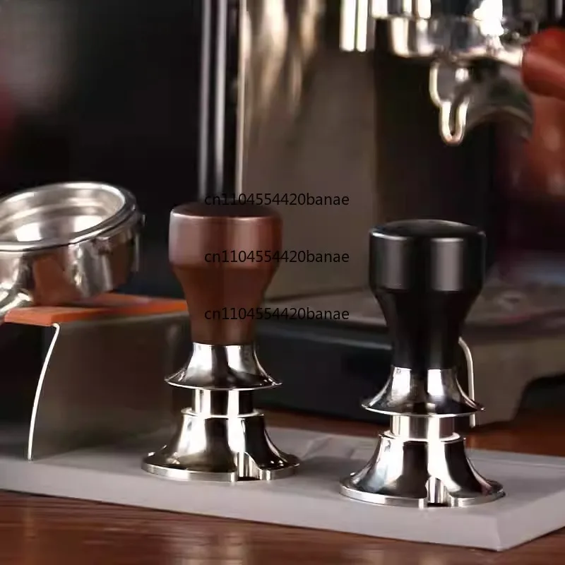 Stainless steel constant pressure coffee powder press Italian coffee machine matching graduated powder press hammer 58MM
