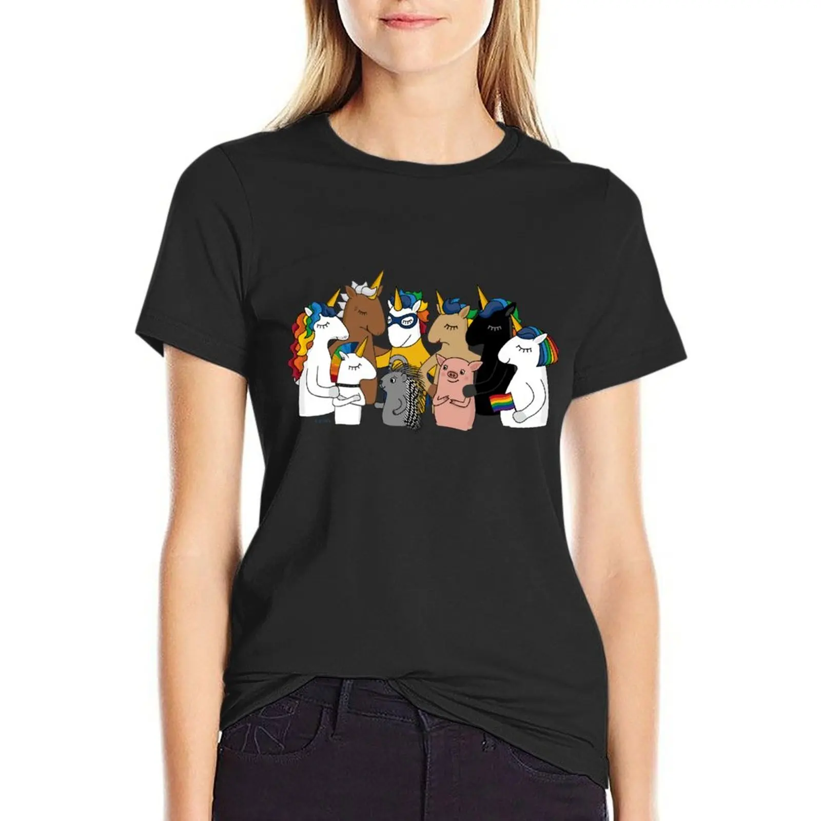 

Diversity Unicorns T-Shirt new edition heavyweights quick drying workout t shirts for Women