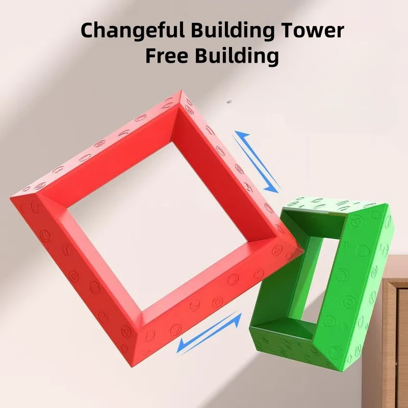 16/32/48PCS Pyramid  Building Blocks Assembly Puzzle Toys Intellectual Development Brain Teasers Stacker Toy Magic Tower