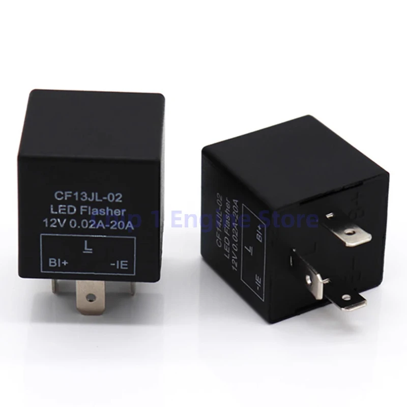 Car and motorcycle flasher relay CF13JL-02 3pin non-adjustable control turn signal LED lights resolve flash mob