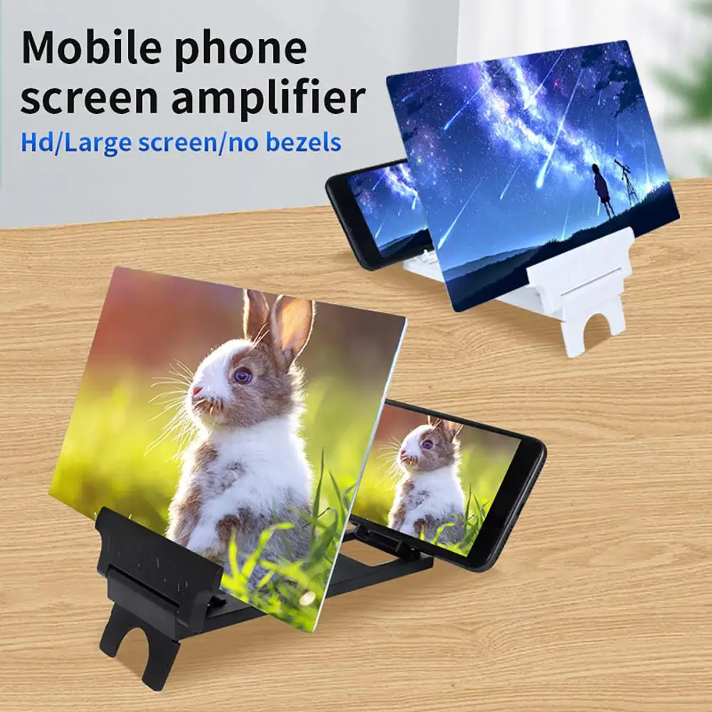 Screen Magnifier for Comfortable Viewing Anti-radiation Phone Screen Magnifier for Visual Fatigue Reduction 3d Movie Video Stand