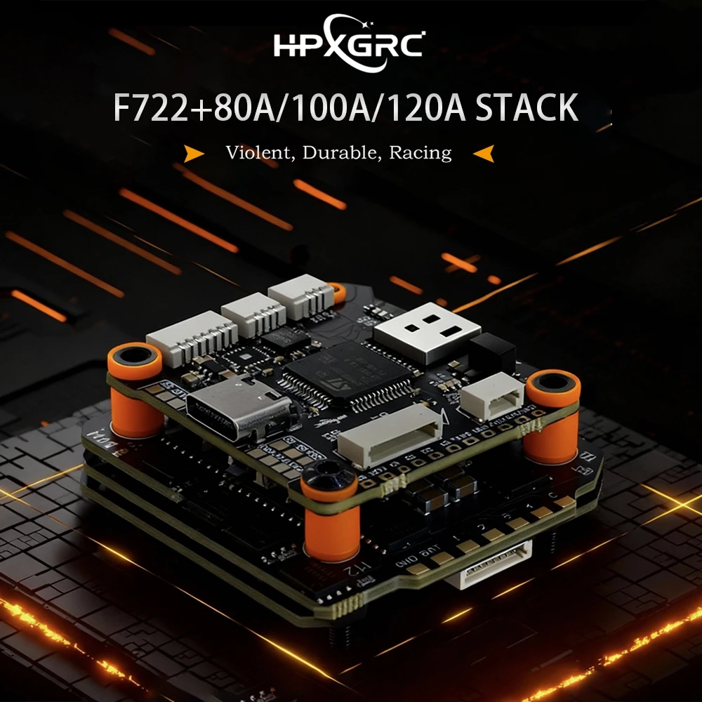 

Контроллер полета PXGRC F722 Stack F722 ICM42688P с 80A/100A/120A ESC 3-8S LIPO 30,5x30,5 мм для гоночного дрона RC FPV