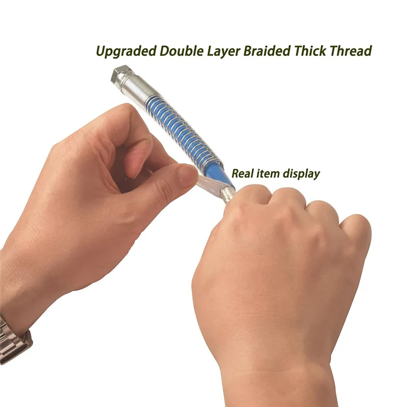 

Модернизированный шланг для безвоздушного распыления краски высокого давления ABFI — двухслойный плетеный провод 25 футов, трубка 8500 фунтов на квадратный дюйм 1/4 дюйма