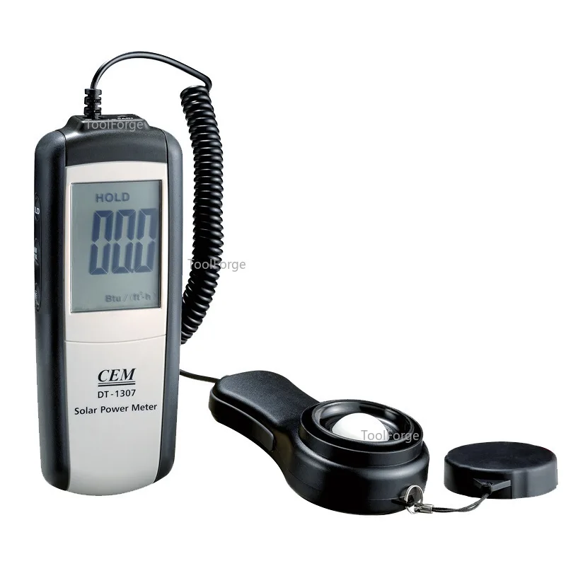 CEM 2000 W/m2, 634 BTU / (ft2 · H) Measuring Range DT-1307 Handheld Solar Power Meter Digital Solar Irradiance Meter With