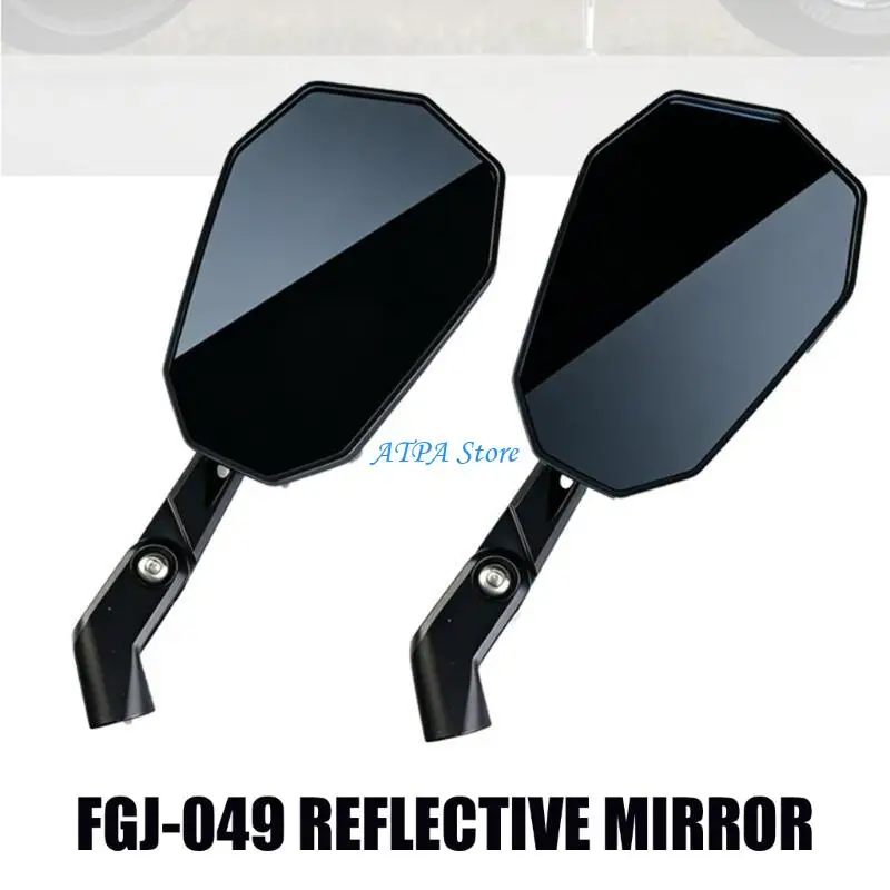 

U13C Pair Universal Motorcycle Rearview Mirrors with Aluminum Frame & Anti Shake Design Waterproof Reflectors for Safe Riding