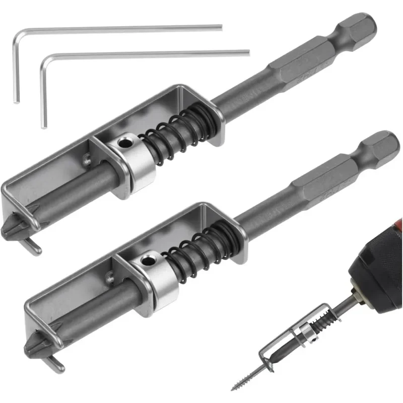 Spring-loaded Screw Holder Drill Bit Anti-drop Screwdriver Bit Fixing Clamp Set, Suitable for Electricians and Home DIY Repairs